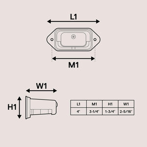 Optronics LP51CB Incandescent Trailer License Plate Light – Surface Mount 12V - 12V - detail view | AAA Trailer
