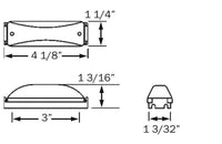Optronics MC65 / MC67 Series Red Marker & Clearance Light – Bargman #38 Replacement - 12V - alternate angle | AAA Trailer