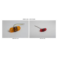Optronics MCL13 LED Trailer Marker Light — Amber (587-1134) and Red (587-1136) side-by-side | AAA Trailer