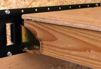 Pair of E Track 2x4 Holder Mount for Enclosed Trailers, Garages, Truck, Warehouse and Semis - 2x4 - close-up view | AAA Trail