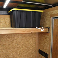 Pair of E Track 2x4 Holder Mount for Enclosed Trailers, Garages, Truck, Warehouse and Semis - 2x4 - close-up view | AAA Trail