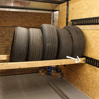Pair of E Track 2x4 Holder Mount for Enclosed Trailers, Garages, Truck, Warehouse and Semis - 2x4 - close-up view | AAA Trail