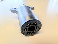 Pollak 7-blade to 6-pole trailer connector adapter - 7-way RV blade socket end