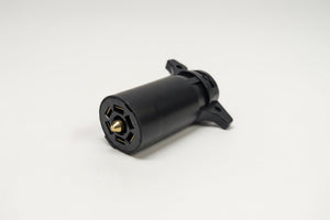 Pollak Black Plastic, 7-Pole, RV-Style Trailer Connector - Trailer End - full product view | AAA Trailer