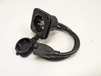 Trailer Power Inlet Shore Power 115 Volt AC Cord Port Plug 15 Amp RV Electrical Outlet - alternate angle | AAA Trailer