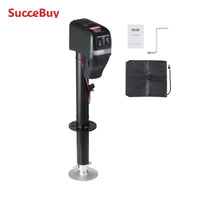 Power Tongue Jack 3500# LIFT Black, 18" Travel, Drop Leg - 12V, 4000 lbs - full product view | AAA Trailer