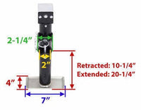 RAM Pipe mount swivel jack weld on 10" Lift SW 5000 LB. - 5000 lb - alternate angle | AAA Trailer