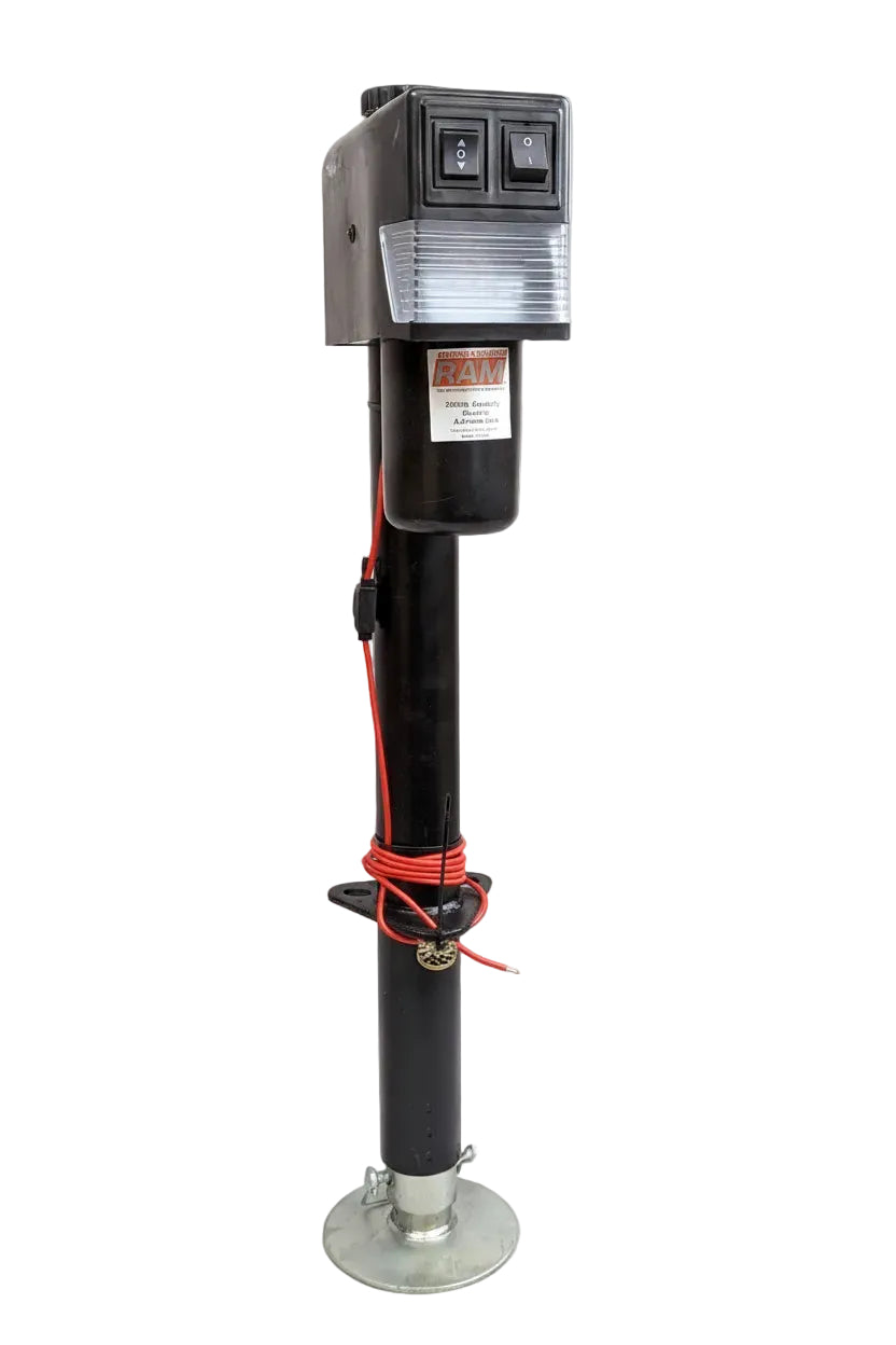 RAM EJ-3520-B Electric Power Tongue Jack — 3,500 lb | 18" Travel | Drop Leg | Black