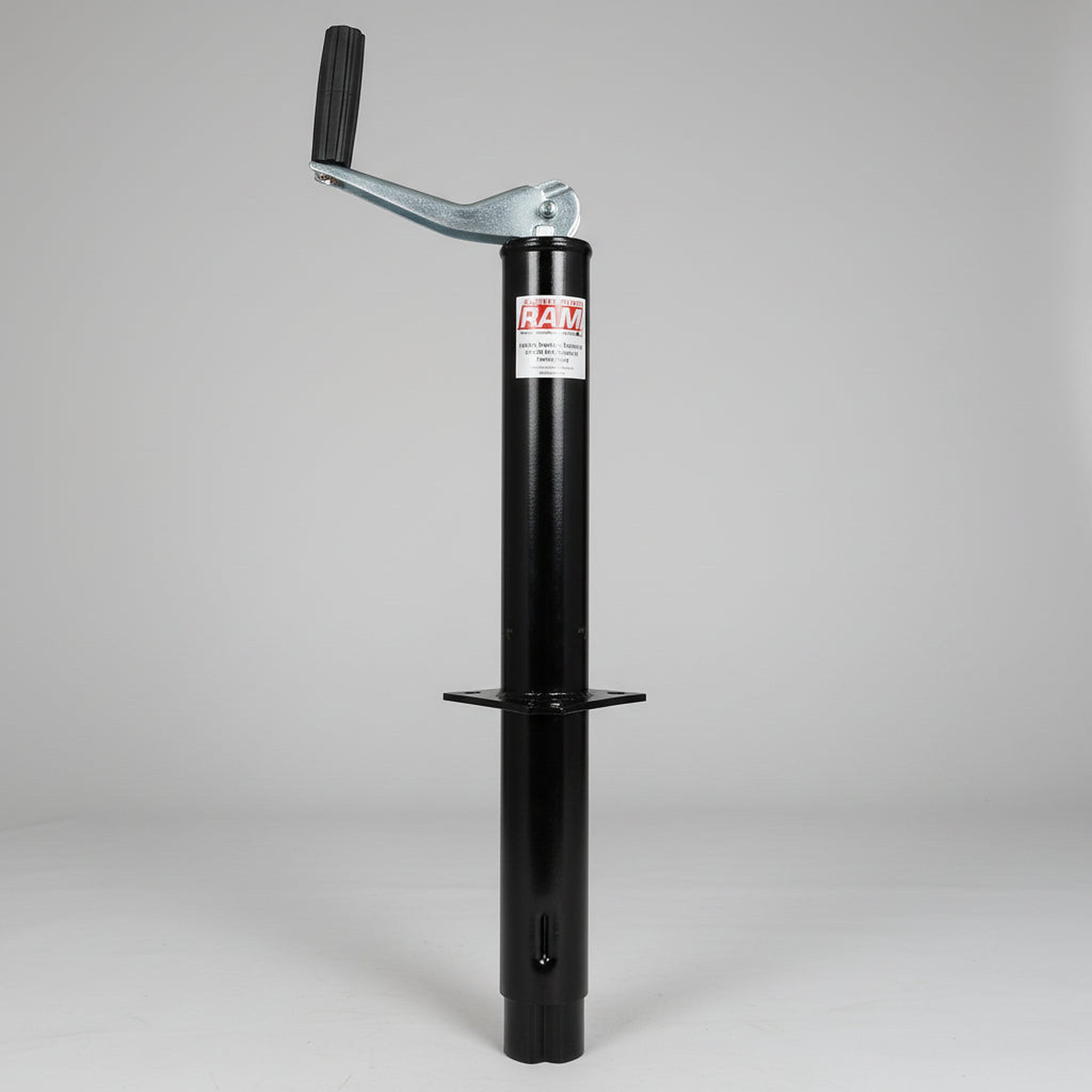 RAM TJA-2000-B A-Frame Trailer Tongue Jack — 2,000 lb Top Wind Black Powder Coat