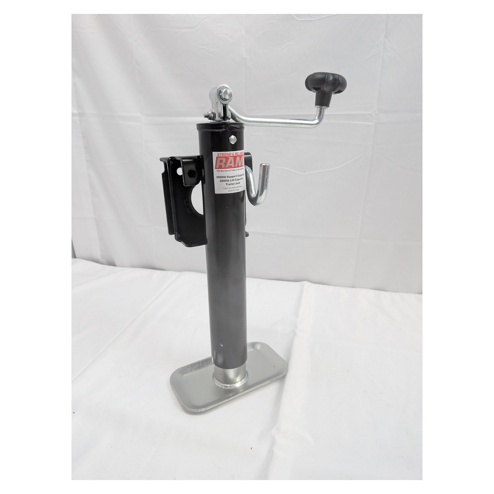 RAM TJB-2001-B 2,000 lb Top Wind Swivel Trailer Tongue Jack — 10" Travel | Weld-On Bracket