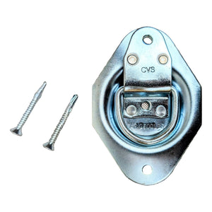 Heavy-Duty Recessed D-Ring Tie Down Anchor for Trailer Floors & Walls - full product view | AAA Trailer