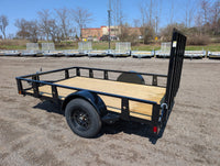 Rice 6x10 Powder Coated Steel Utility Trailer w Ramp Gate - 3,500 lb, 6x10 - detail view | AAA Trailer