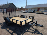 Rice 6x10 Powder Coated Steel Utility Trailer w Ramp Gate - 3,500 lb, 6x10 - alternate angle | AAA Trailer