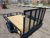 Rice 6x10 Powder Coated Steel Utility Trailer w Ramp Gate - 3,500 lb, 6x10 - close-up view | AAA Trailer