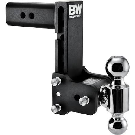 B&W Tow & Stow TS20040B Dual Ball Adjustable Hitch | 2-1/2" Receiver | 7" Drop / 7-1/2" Rise | 14,500 lb | Class V