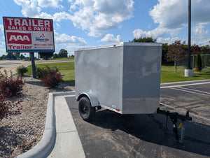 Cargo Mate E Series 4x6 Enclosed Cargo Trailer - Silver - Stock# 123132