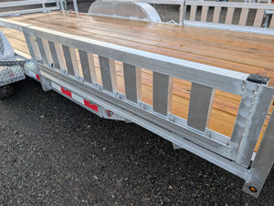 Silver Ox 7x16 Tandem Axle Aluminum Utility Trailer with HD, Side Ramps, Tongue Box & Spare Tire