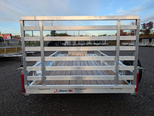 Silver Ox 7x16 Tandem Axle Aluminum Utility Trailer with HD, Side Ramps, Tongue Box & Spare Tire