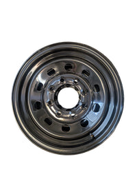 Vesper 16" x 6" Steel Modular Trailer Wheel - 8 lug on 6.5 Bolt Pattern - Silver or Black
