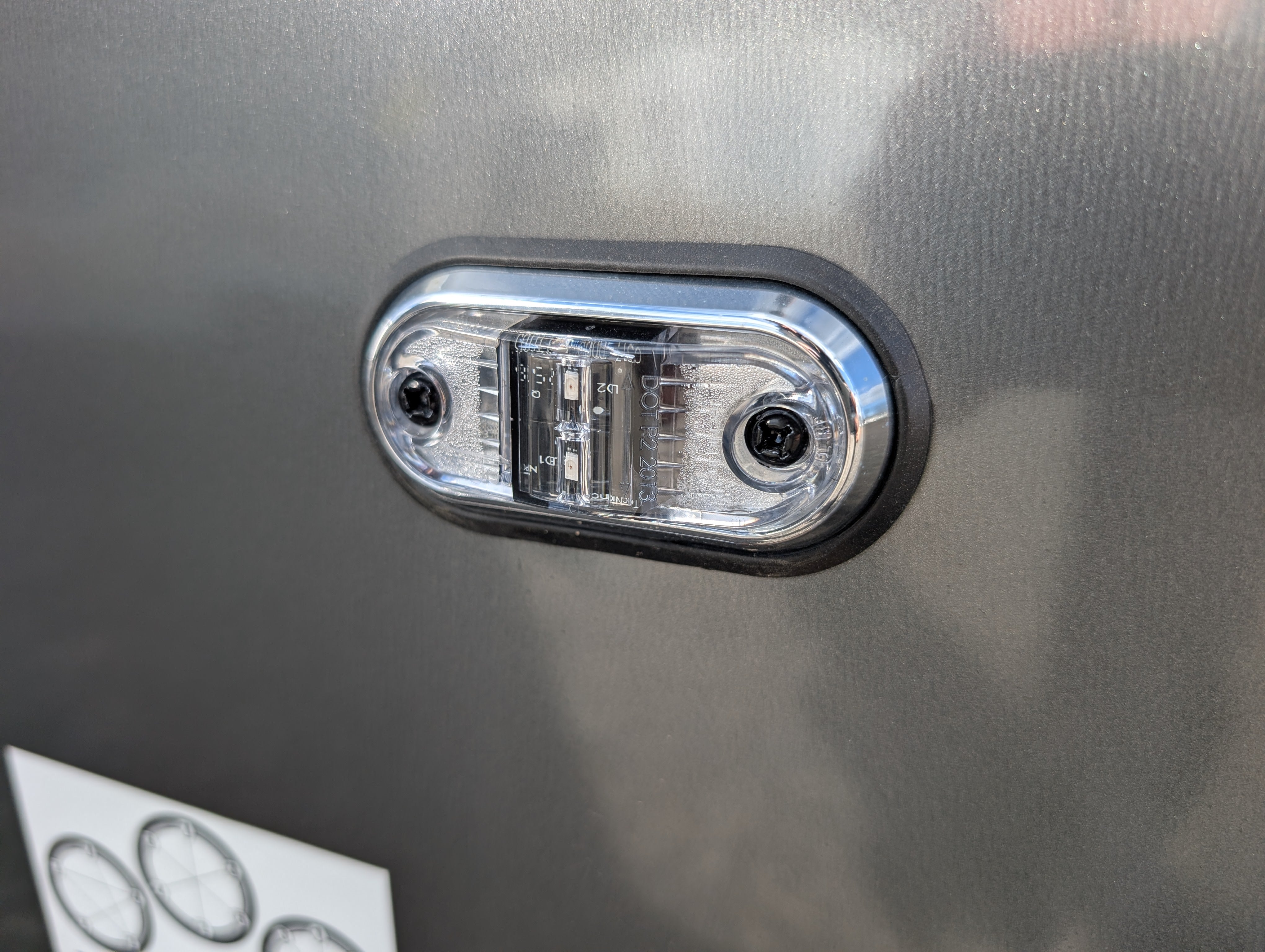 TecNiq S17 Red LED Trailer Marker Light – Clear Lens | 2" x 1" Waterproof LED