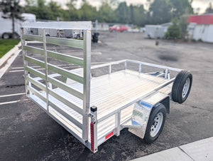 Silver Ox 6x10 Single Axle Aluminum Utility Trailer with Aluminum Deck