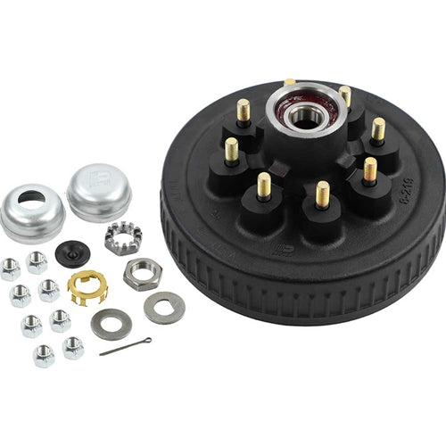Dexter Pregreased Hub Kit 8 Lug on 6 1/2" Brake Drum 7000lb 9/16"- 18 Stud 	K08-219-2G