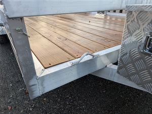 Silver Ox 7x16 Tandem Axle Aluminum Utility Trailer with HD, Side Ramps, Tongue Box & Spare Tire