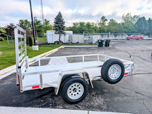 Silver Ox 6x10 Single Axle Aluminum Utility Trailer with Aluminum Deck