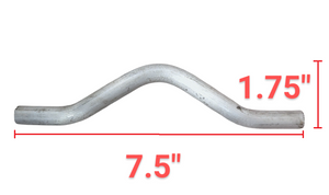 Aluminum Trailer Deck Tie Down Loop - Weld On - with dimensions labeled on a white background