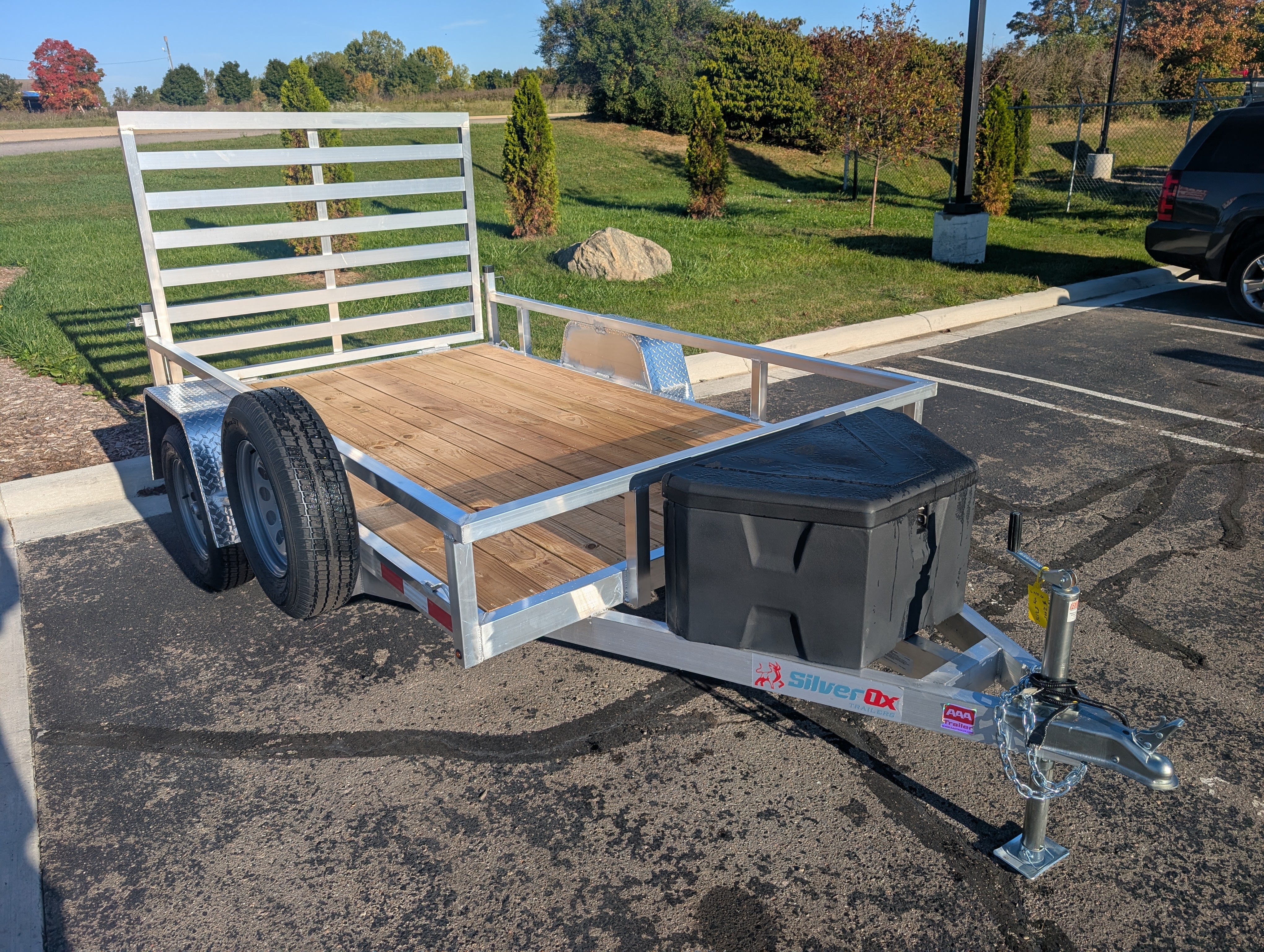 Trailer Tongue Truck Tool Cargo Storage Box Poly Plastic Black 18 x 19 x 36
