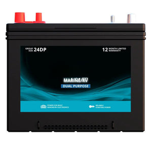 RV & Marine Deep Cycle Battery 500CCA with Dual Power - full product view | AAA Trailer