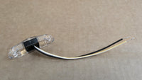 TecNiq S17 Amber LED Trailer Marker Light – Clear Lens | 2" x 1" Waterproof LED - close-up view | AAA Trailer
