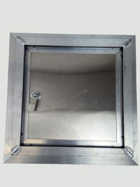 Side Fuel Door for Cargo and Snowmobile Trailer - Aluminum with Key - alternate angle | AAA Trailer