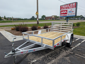 Silver Ox 6X10 Aluminum Utility Trailer with Folding Ramp Gate - 590 lbs, 6x10 - full product view | AAA Trailer