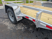 Silver Ox 6X10 Aluminum Utility Trailer with Folding Ramp Gate - 590 lbs, 6x10 - close-up view | AAA Trailer