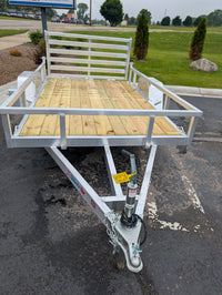 Silver Ox 6X10 Aluminum Utility Trailer with Folding Ramp Gate - 590 lbs, 6x10 - close-up view | AAA Trailer