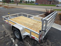 Silver Ox 6X10 Aluminum Utility Trailer with Folding Ramp Gate - 590 lbs, 6x10 - close-up view | AAA Trailer