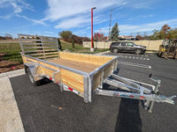 Silver Ox 6X10 Single Axle 3 Board "Woody" Aluminum Utility Trailer - 2,815 lb, 6x10 - alternate angle | AAA Trailer