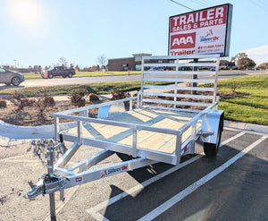 Silver Ox 6x10 Single Axle Aluminum Utility Trailer - 2,900 lb, 6x10 - full product view | AAA Trailer