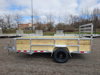 Silver Ox 6x12 Aluminum Utility Trailer – 24” Sides | Ramp Gate | ELECTRIC BRAKES - 2,715 lb, 6x12 - detail view | AAA Traile