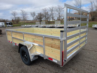 Silver Ox 6x12 Aluminum Utility Trailer – 24” Sides | Ramp Gate | ELECTRIC BRAKES - 2,715 lb, 6x12 - alternate angle | AAA Tr