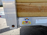 Silver Ox 6x12 Single Axle Woody 3 Board Woodside Aluminum Utility Trailer - 785 lb, 6x12 - close-up view | AAA Trailer