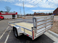 Silver Ox 6x12 Single Axle Aluminum Utility Trailer with Bi Fold Gate - 669 lb, 6x12 - close-up view | AAA Trailer