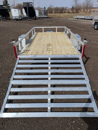 Silver Ox 6x12 Single Axle Aluminum Utility Trailer with Bi Fold Gate - 669 lb, 6x12 - alternate angle | AAA Trailer