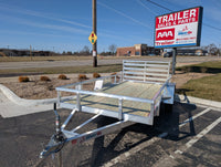 Silver Ox 6x12 Single Axle Aluminum Utility Trailer with Bi Fold Gate - 669 lb, 6x12 - close-up view | AAA Trailer
