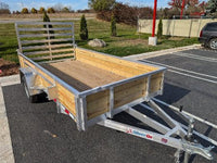 Silver Ox 6x12 Single Axle Woody 3 Board Woodside Aluminum Utility Trailer - 785 lb, 6x12 - close-up view | AAA Trailer