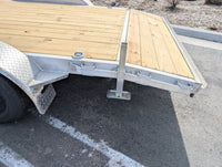 Silver Ox 7K 16+2 Aluminum Car Hauler Trailer – Heavy Duty Car Trailer - 5,340 lb, 2x6 - close-up view | AAA Trailer