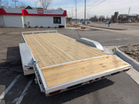 Silver Ox 7K 16+2 Aluminum Car Hauler Trailer – Heavy Duty Car Trailer - 5,340 lb, 2x6 - close-up view | AAA Trailer
