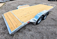 Silver Ox 7k Aluminum Car Hauler Trailer 22+2 - 24ft Overall Deck - 7000 lb, 2x6 - close-up view | AAA Trailer