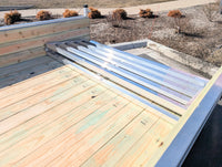 Silver Ox 7x14 aluminum trailer - aluminum deck floor with 18 inch wood side containment
